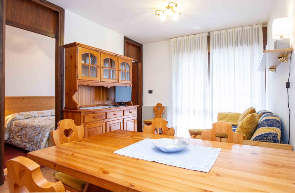 Zona giorno appartamento Residence Edelweiss San Martino di Castrozza